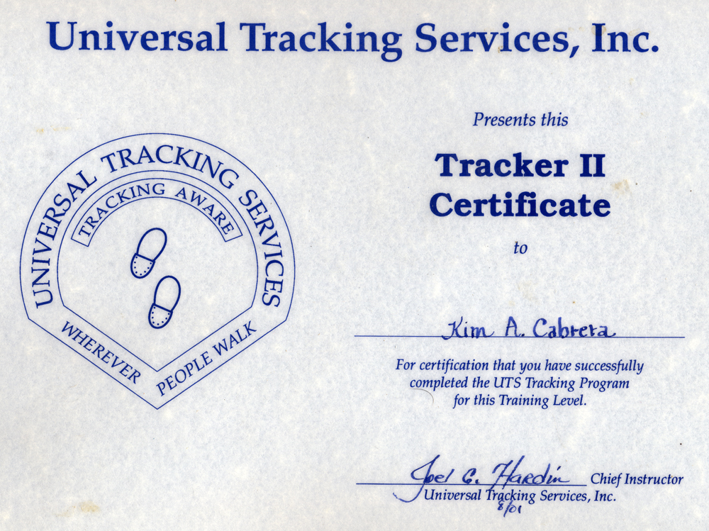 tracker 2 certificate